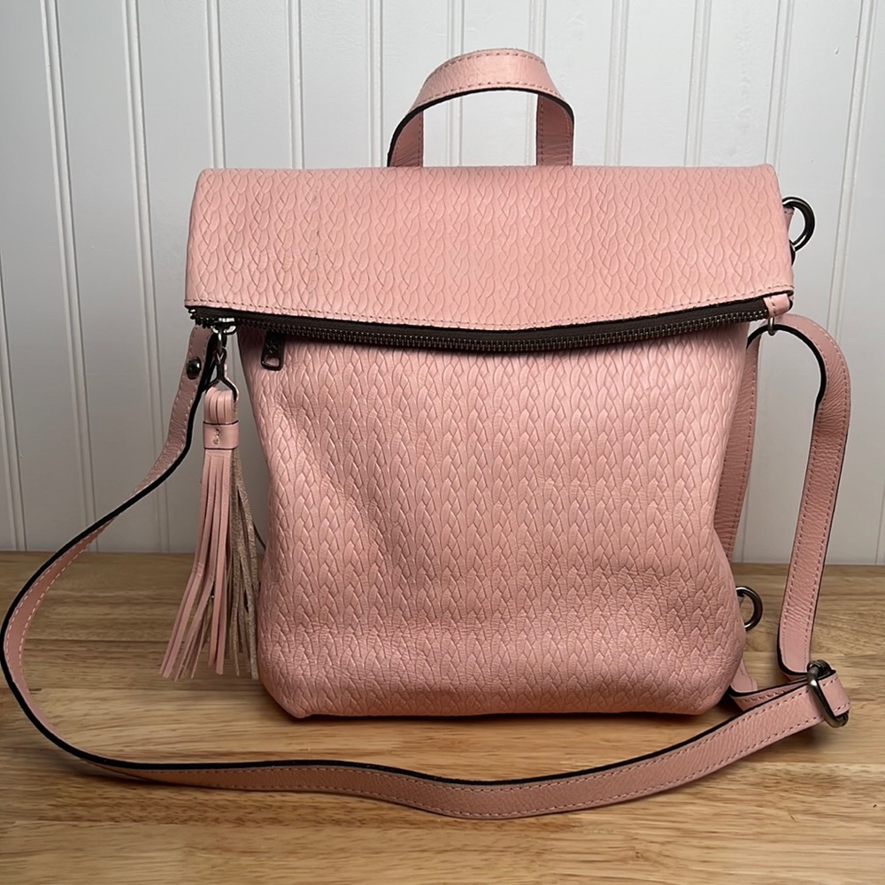 Patricia Nash LUZILLE Twisted Woven PINK
Leather Convertible Backpack